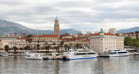 Vista del Palacio de Diocleciano en Split, Croacia