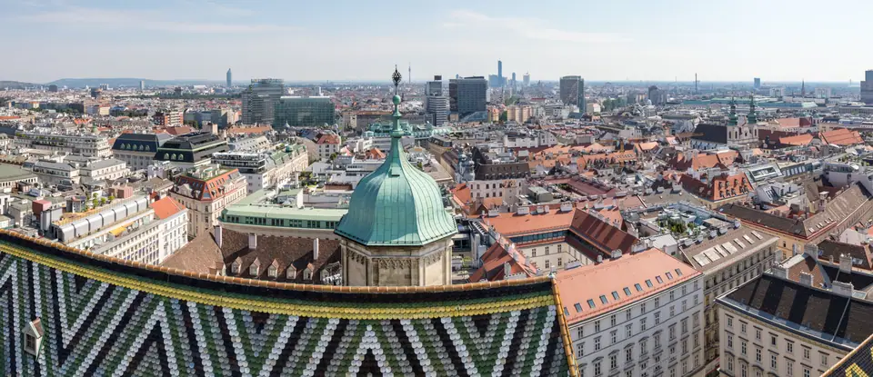 Vista de Viena desde la torre sur de la Catedral de San Esteban